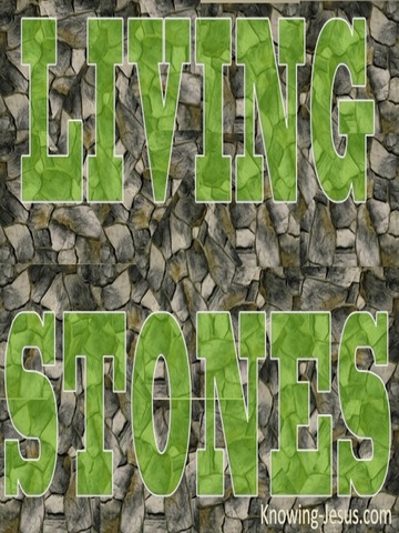 1 Peter 2:5 Living Stones (green)